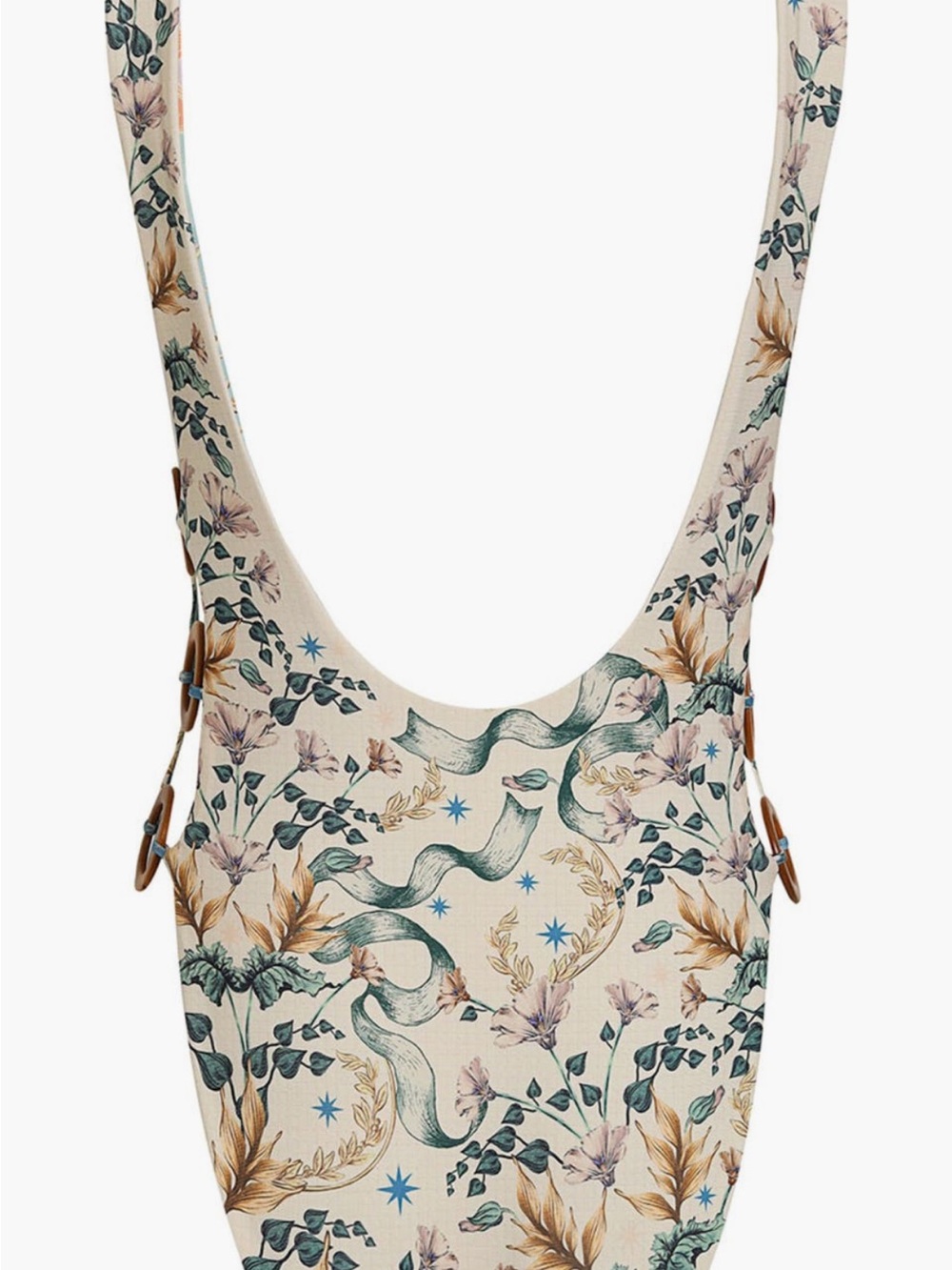 NWT Agua Bendita reversible One-Piece Swimsuit in Cream and Yellow sun print - Picture 8 of 12